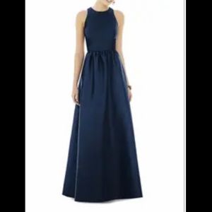 Alfred Sung -Midnight Sateen Gown